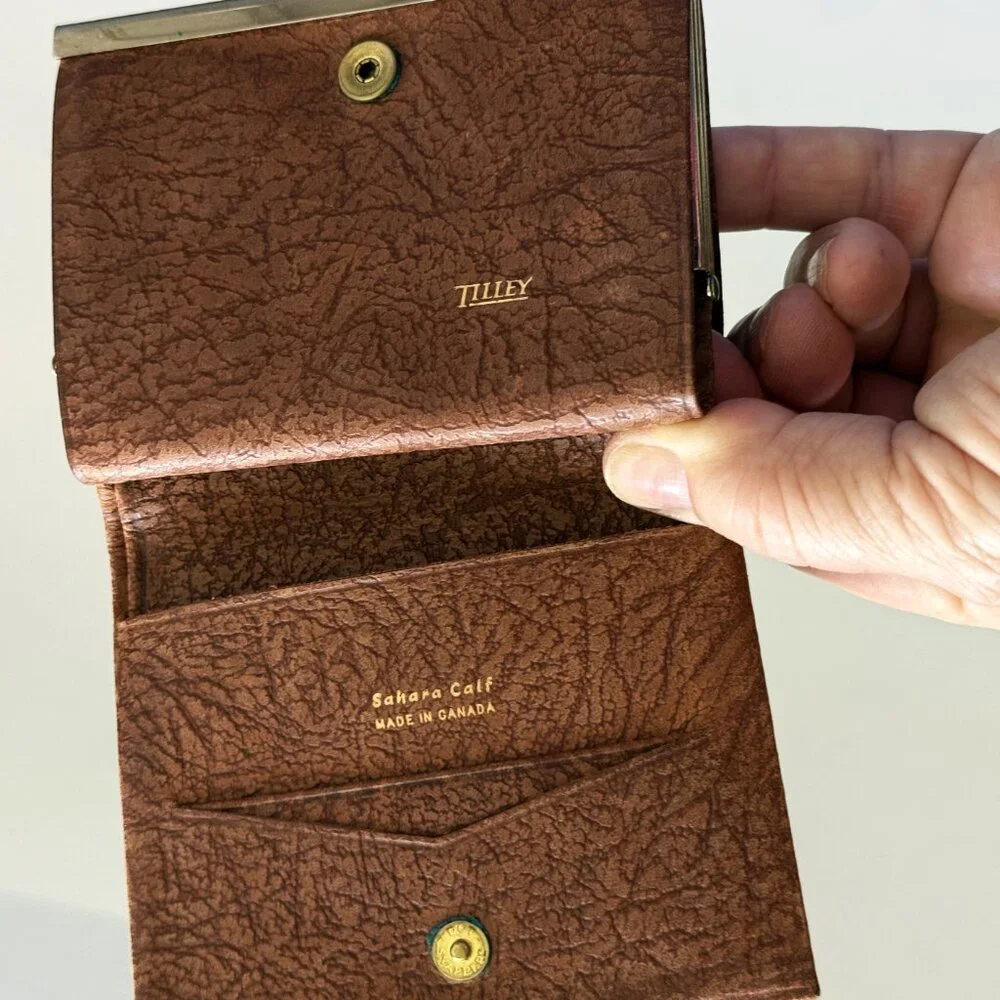 Tilley Men's Wallet Brown leather folding wallet